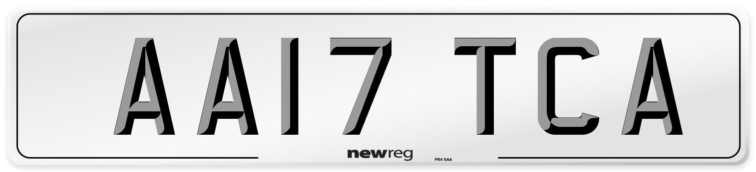 AA17 TCA Number Plate from New Reg